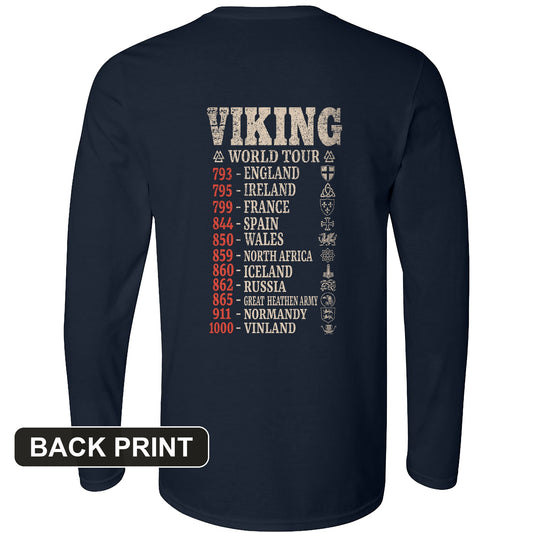 Viking World Tour Back Print Long Sleeve T-Shirt