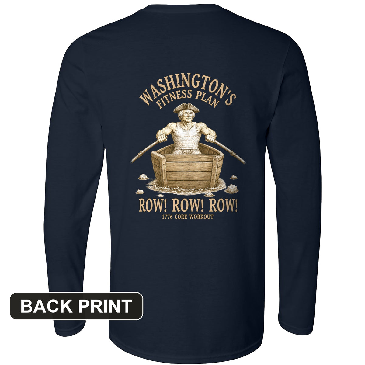 Washington Fitness Plan Back Print Long Sleeve T-Shirt