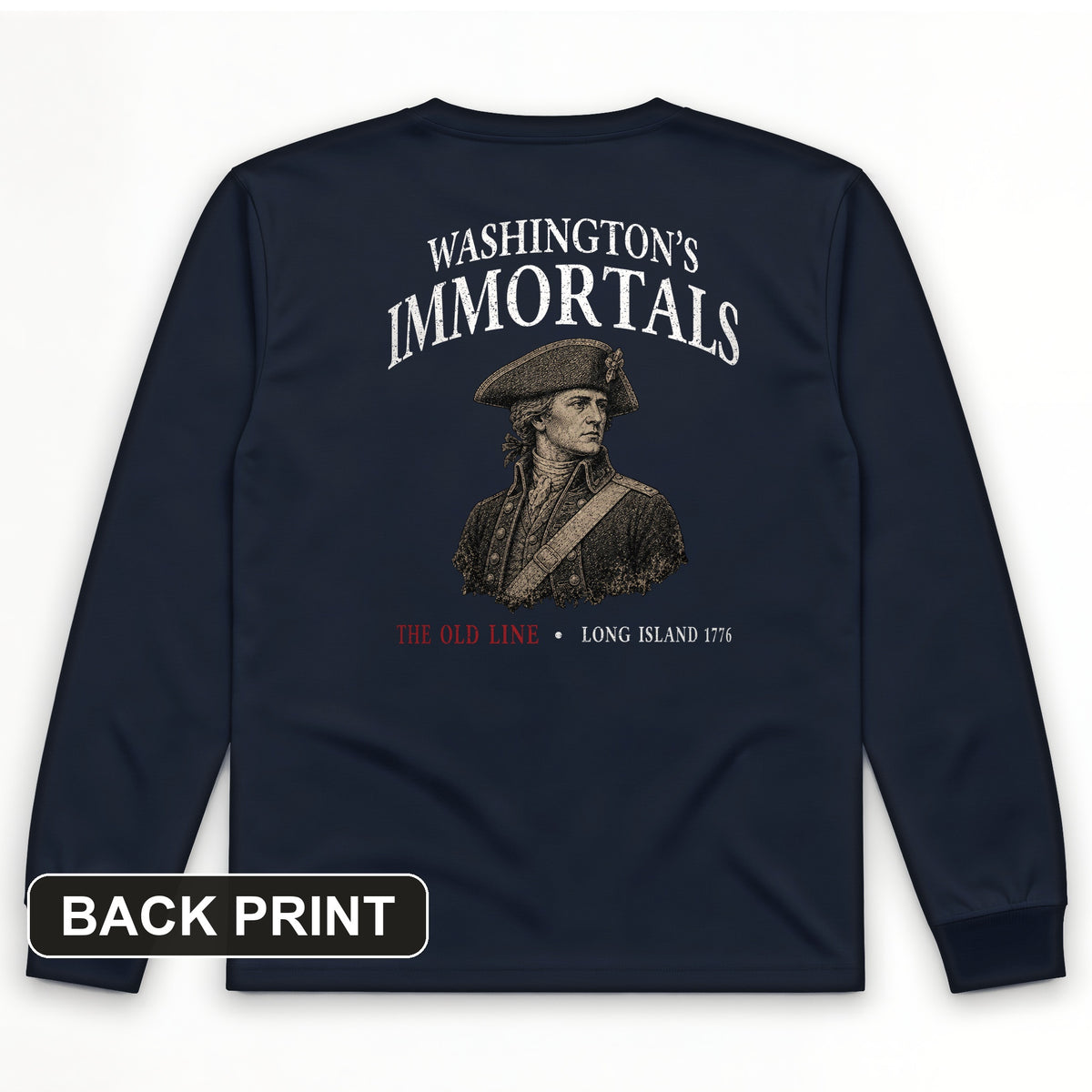 Washington's Immortals Back Print Long Sleeve T-Shirt