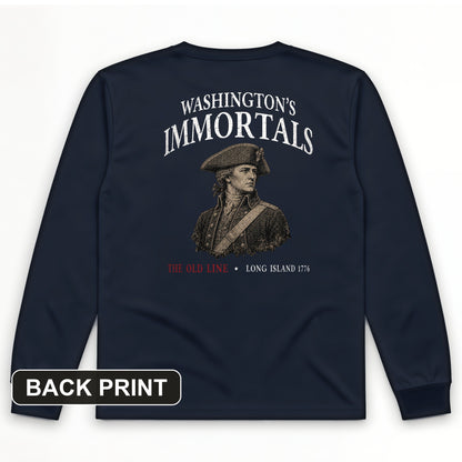 Washington's Immortals Back Print Long Sleeve T-Shirt