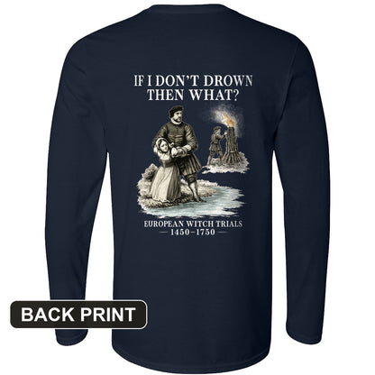 Witch Back Print Long Sleeve T-Shirt