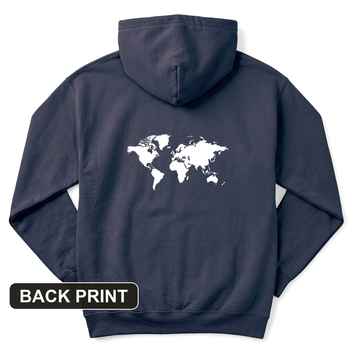 World Map Back Print Hoodie