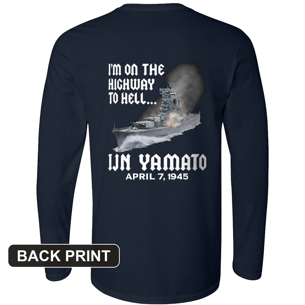 Yamato Back Print Long Sleeve T-Shirt