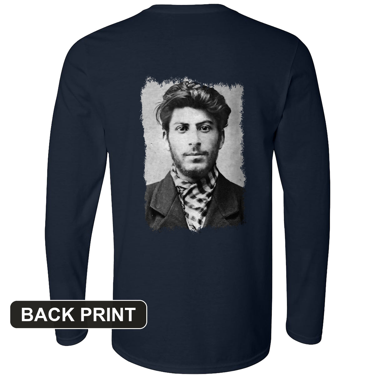 Young Stalin Back Print Long Sleeve T-Shirt