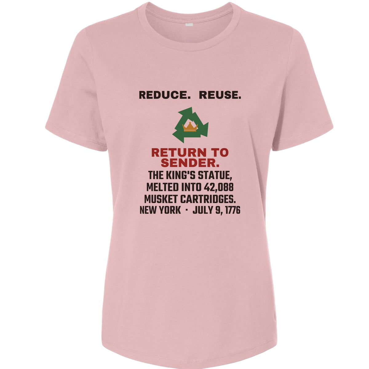 Return To Sender King's Statue 1776 Women's T-Shirt