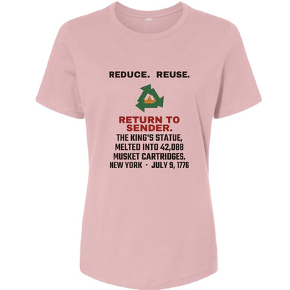 Return To Sender King's Statue 1776 Women's T-Shirt