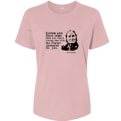 Geronimo Wisdom And Peace Women's T-Shirt