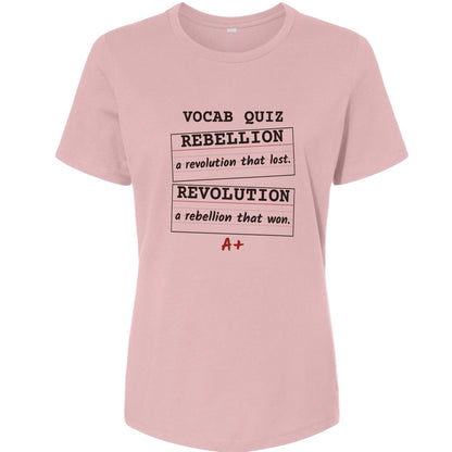 Rebellion Vs Revolution Flash Cards Women's T-Shirt