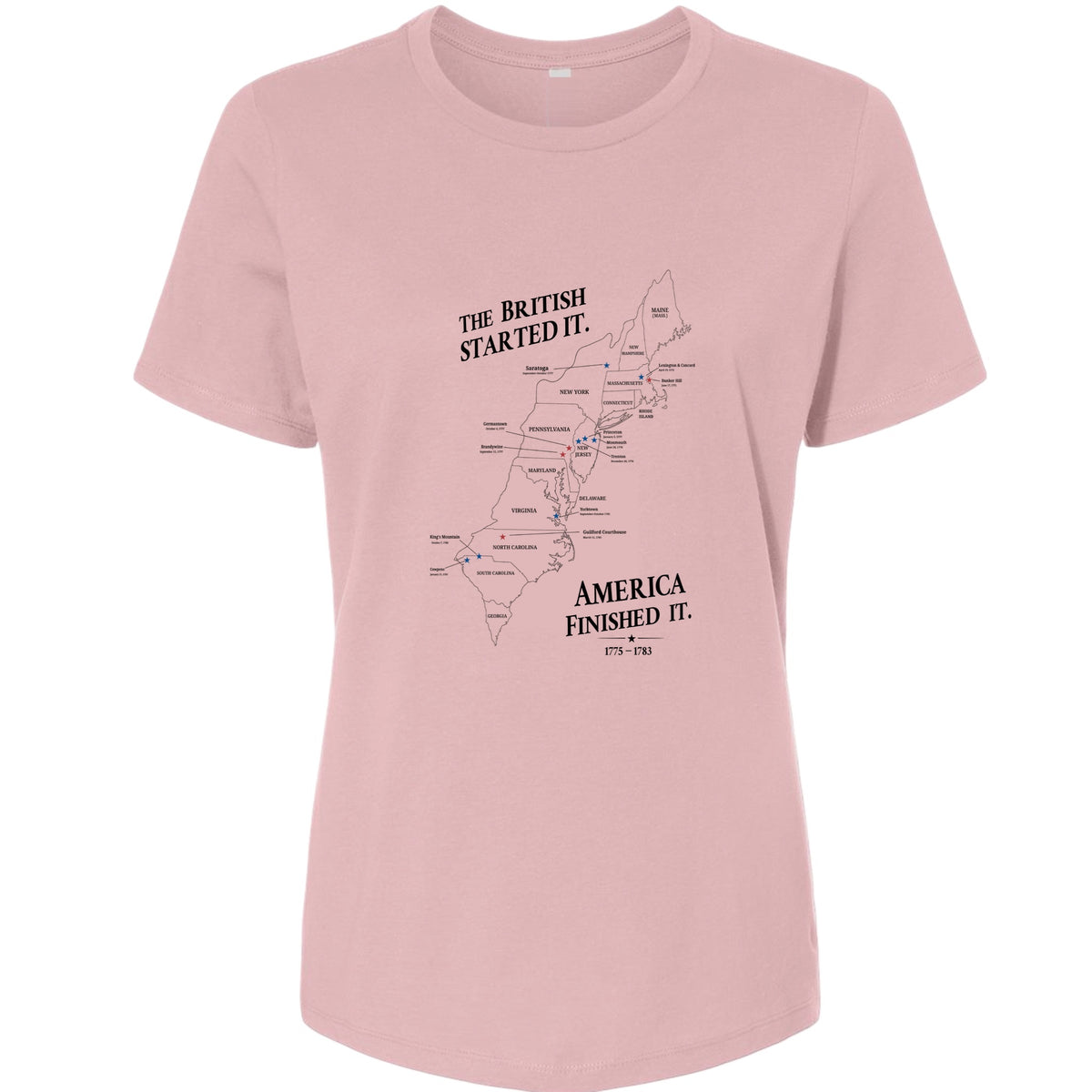 Revolutionary War Map Women's T-Shirt