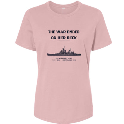 The War Ended On Her Deck Women's T-Shirt