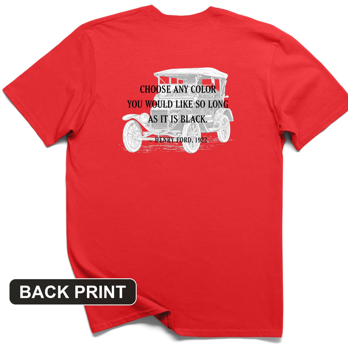 Any Color Back Print T-Shirt