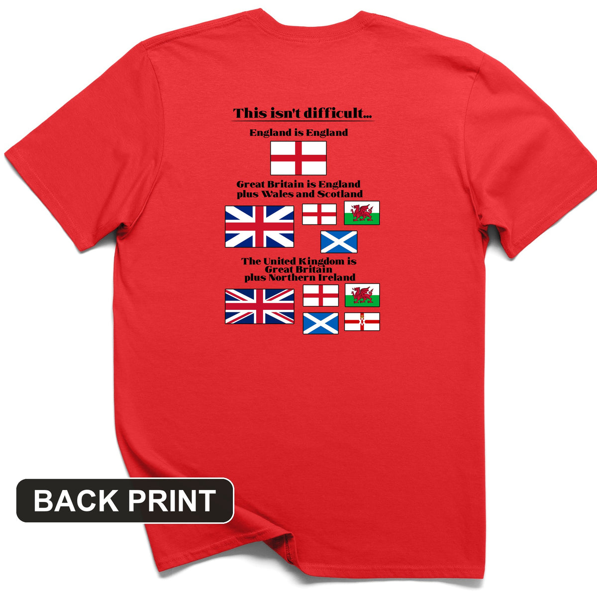 UK Make-up Back Print T-Shirt