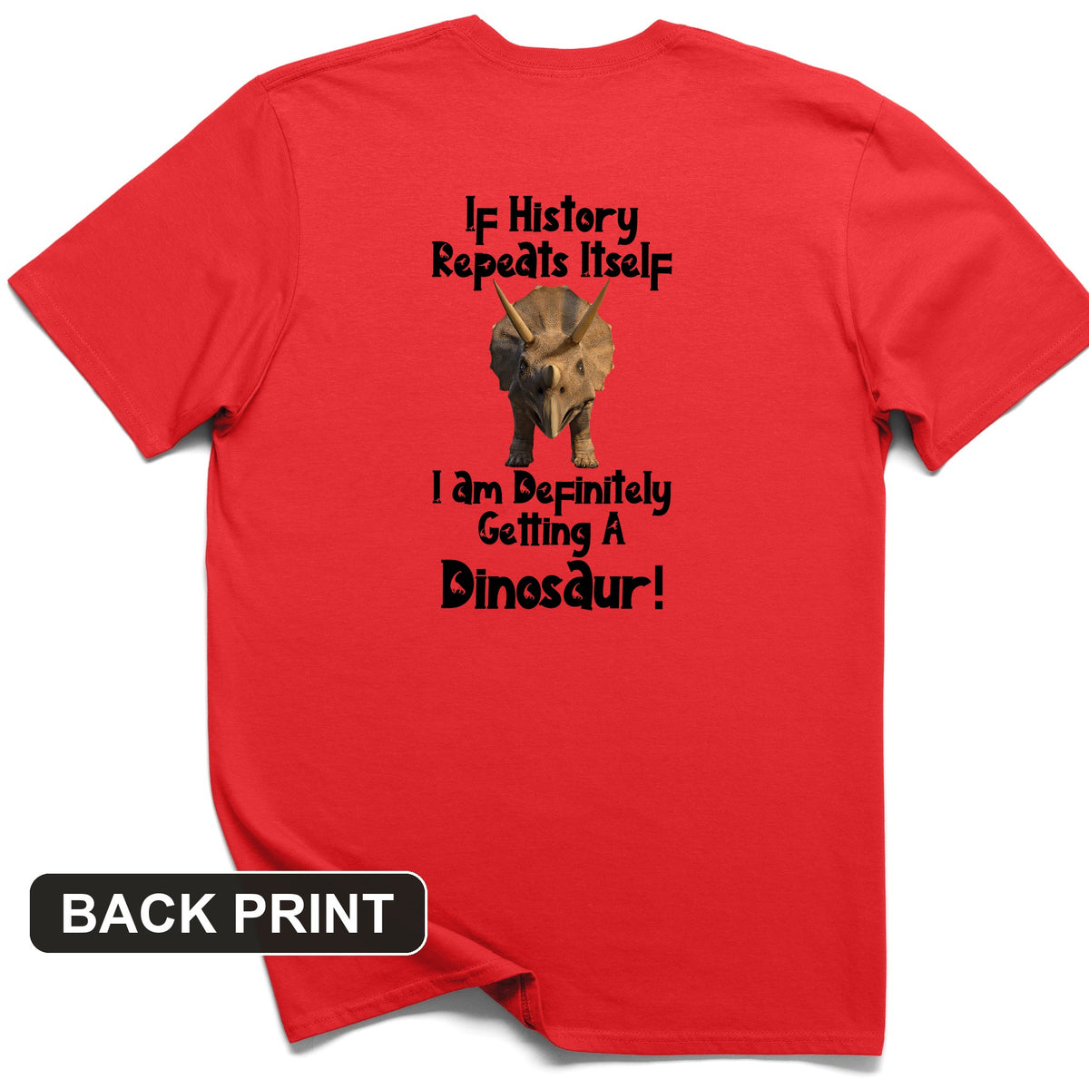 Dinosaur Back Print T-Shirt