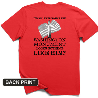 Washington Monument Back Print T-Shirt