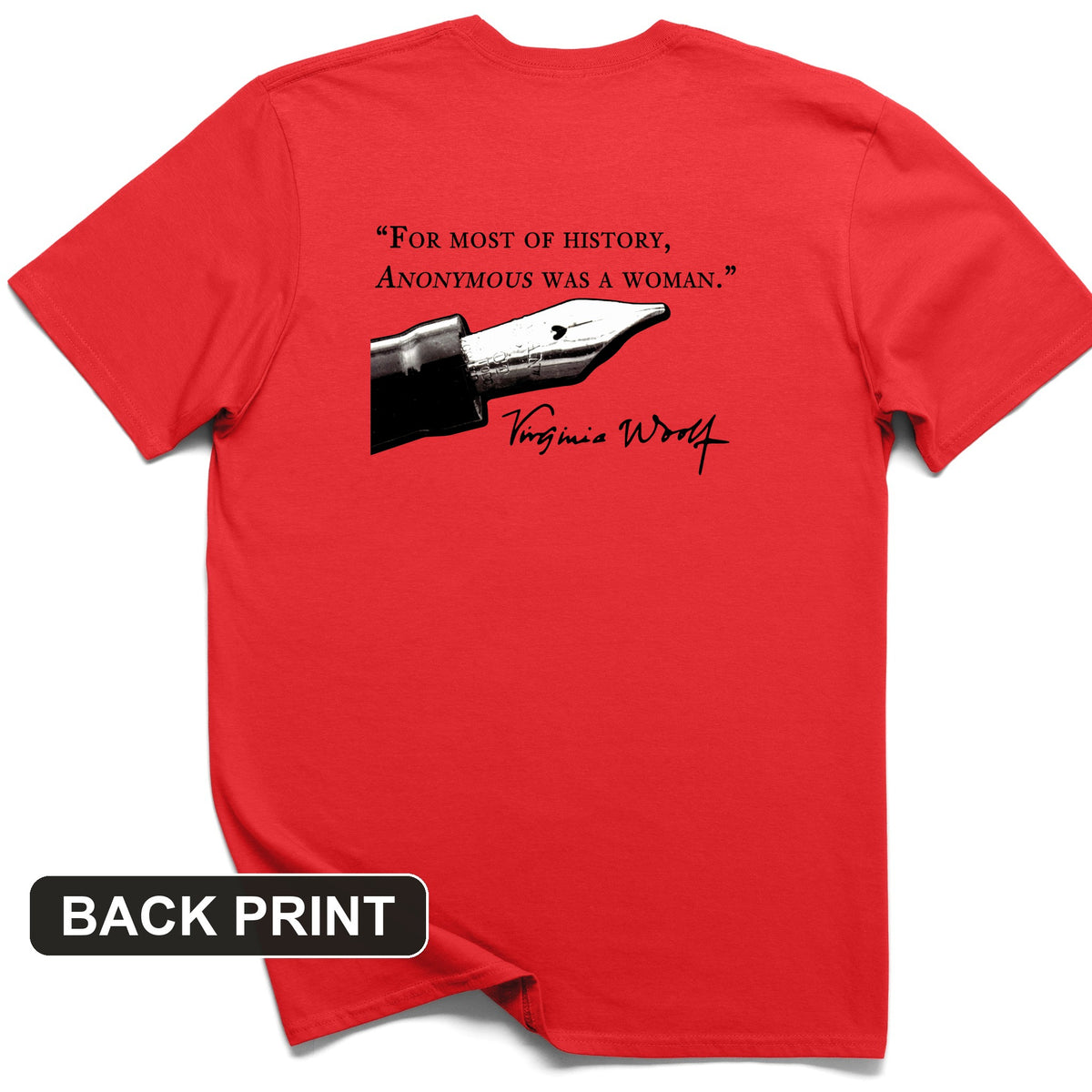 Virginia Woolf Back Print T-Shirt