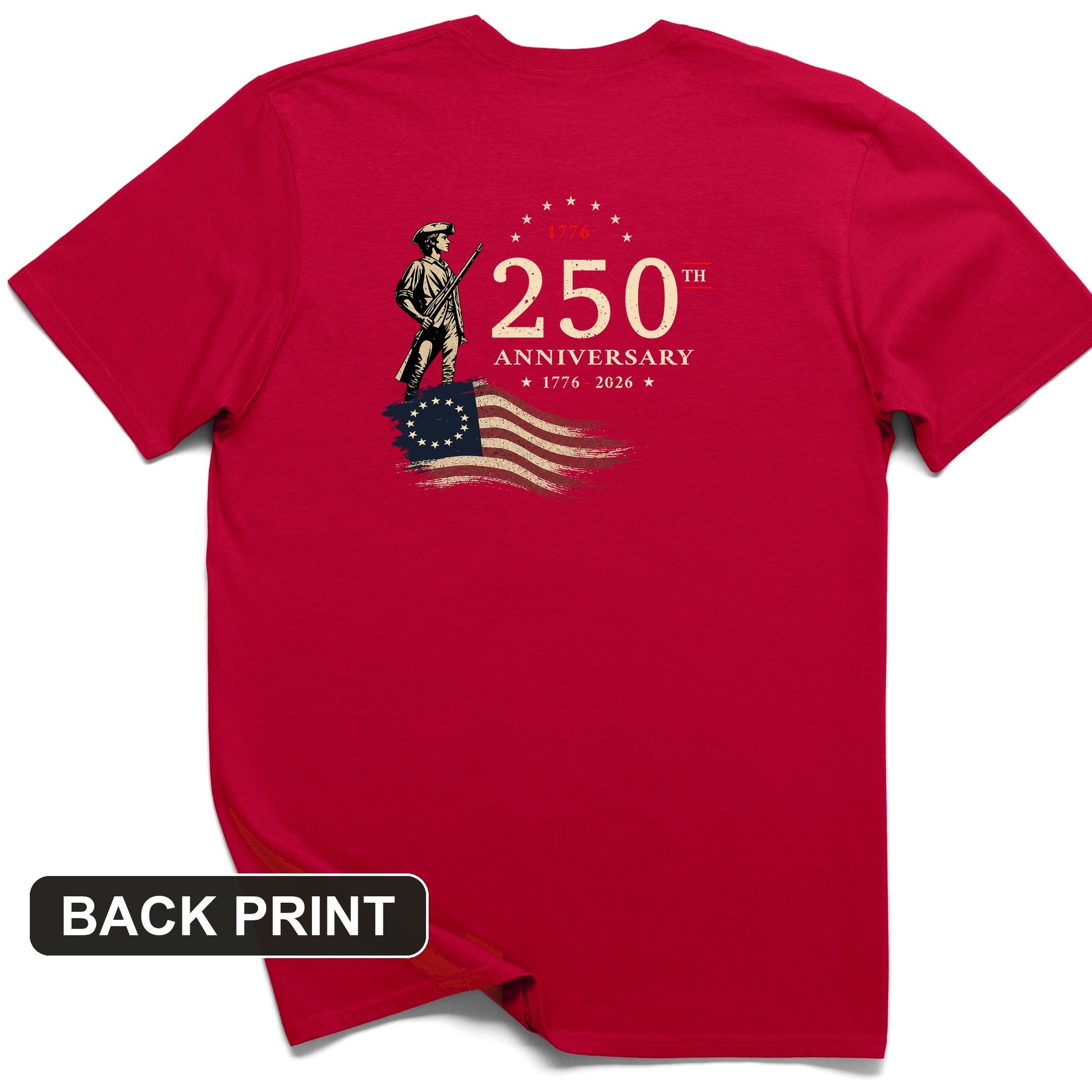 250th Anniversary Soldier Back Print T-Shirt