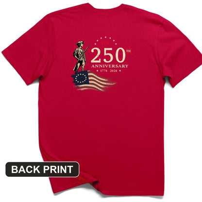 250th Anniversary Soldier Back Print T-Shirt