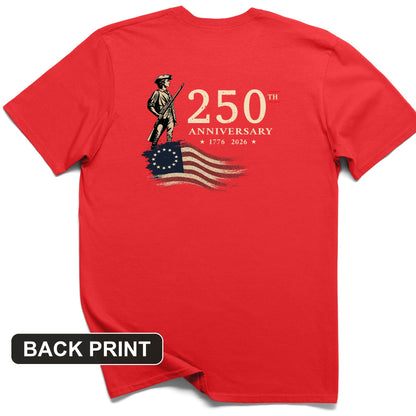 250th Anniversary Soldier Back Print T-Shirt
