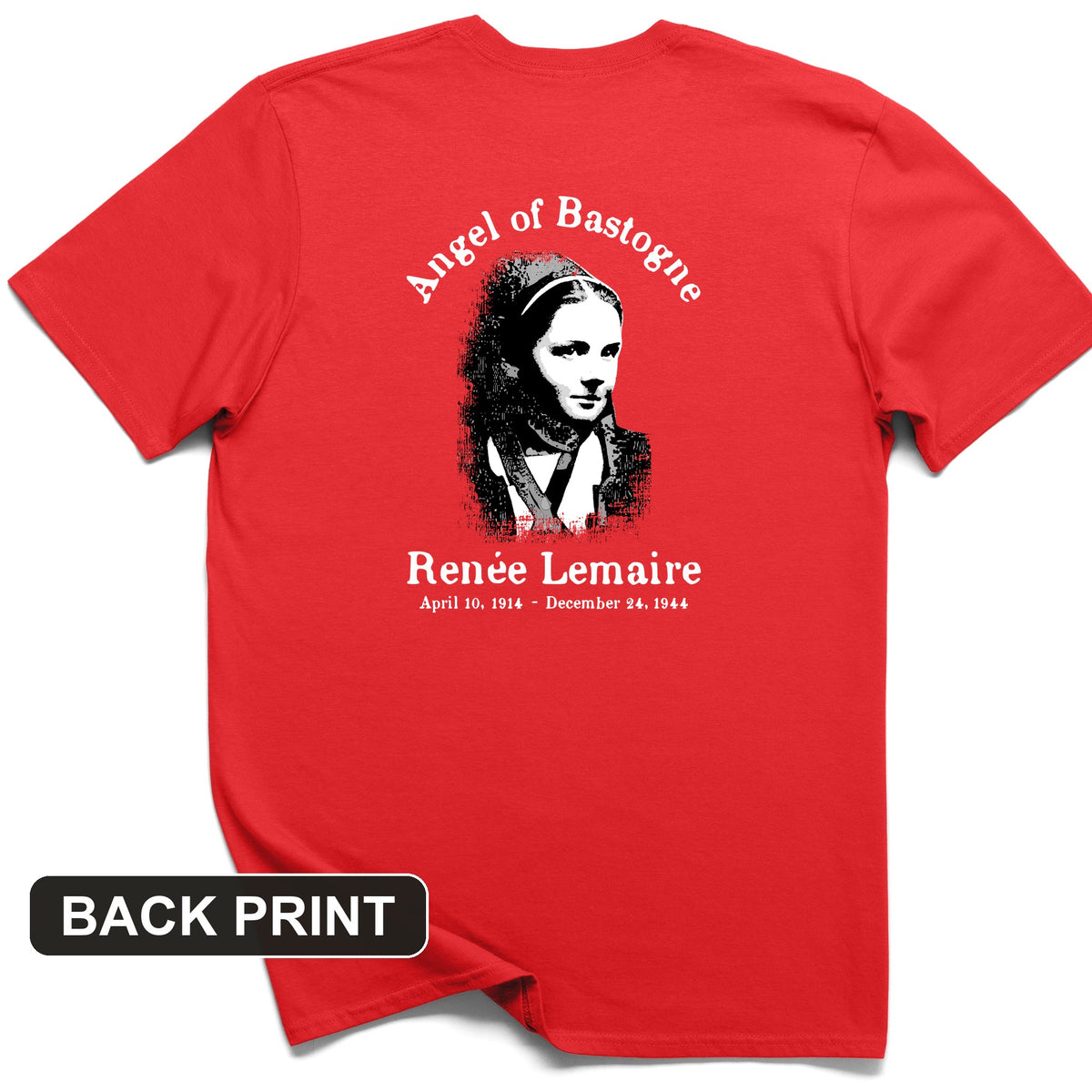 Angel of Bastogne Back Print T-Shirt