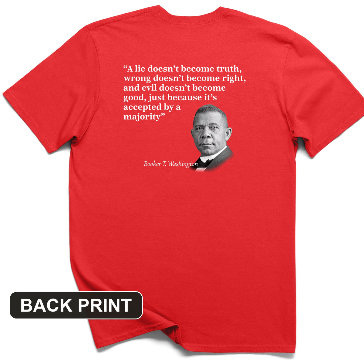Booker T Washington Back Print T-Shirt
