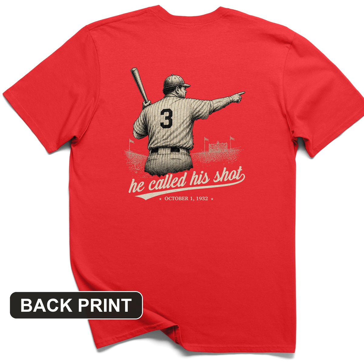 Called His Shot Back Print T-Shirt