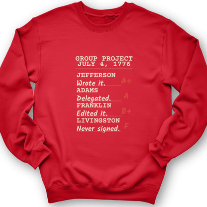 Declaration Of Independence Group Project Crewneck