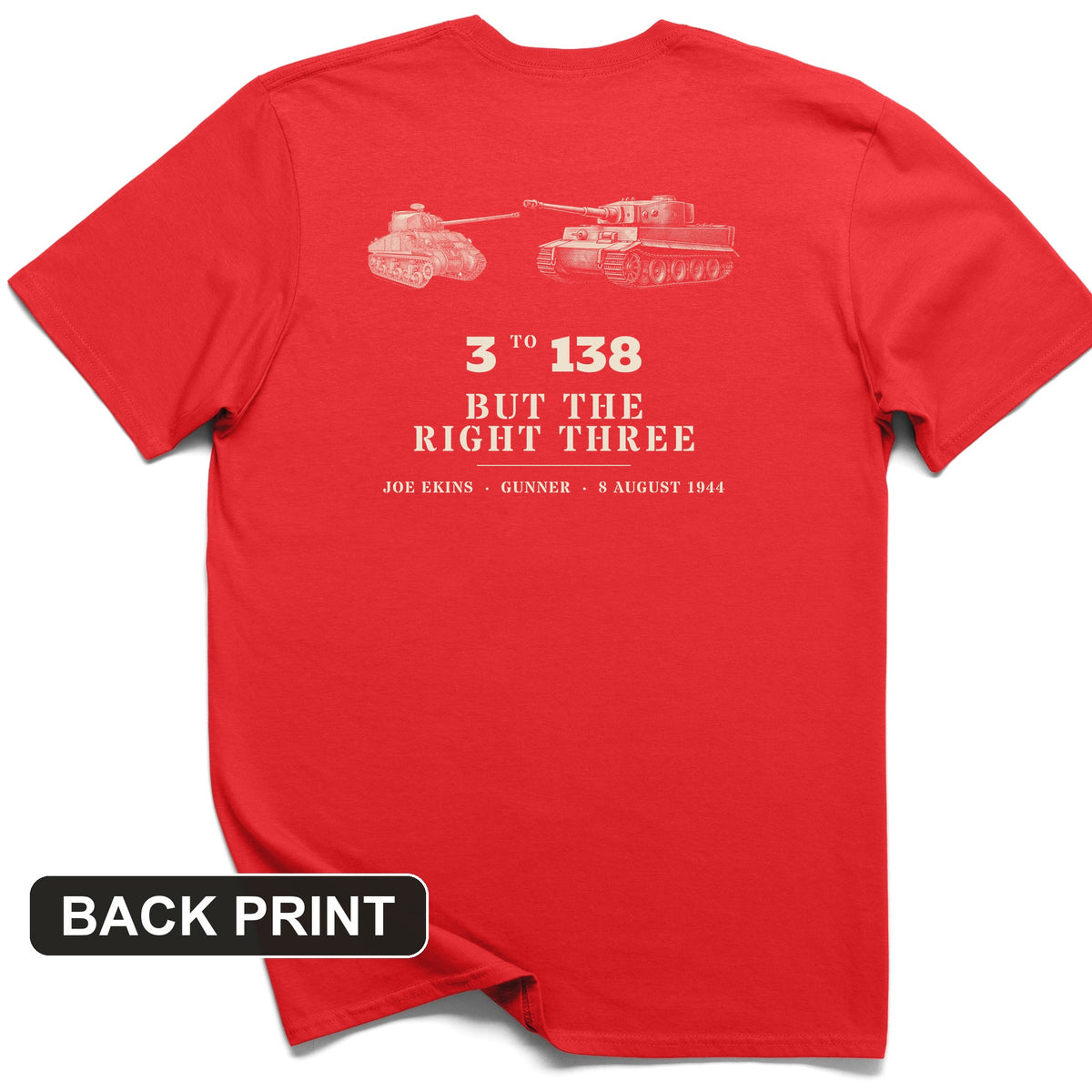 Ekins 3 To 138 Back Print T-Shirt