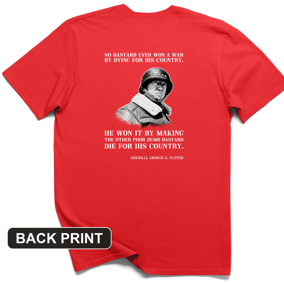 General Patton Back Print T-Shirt