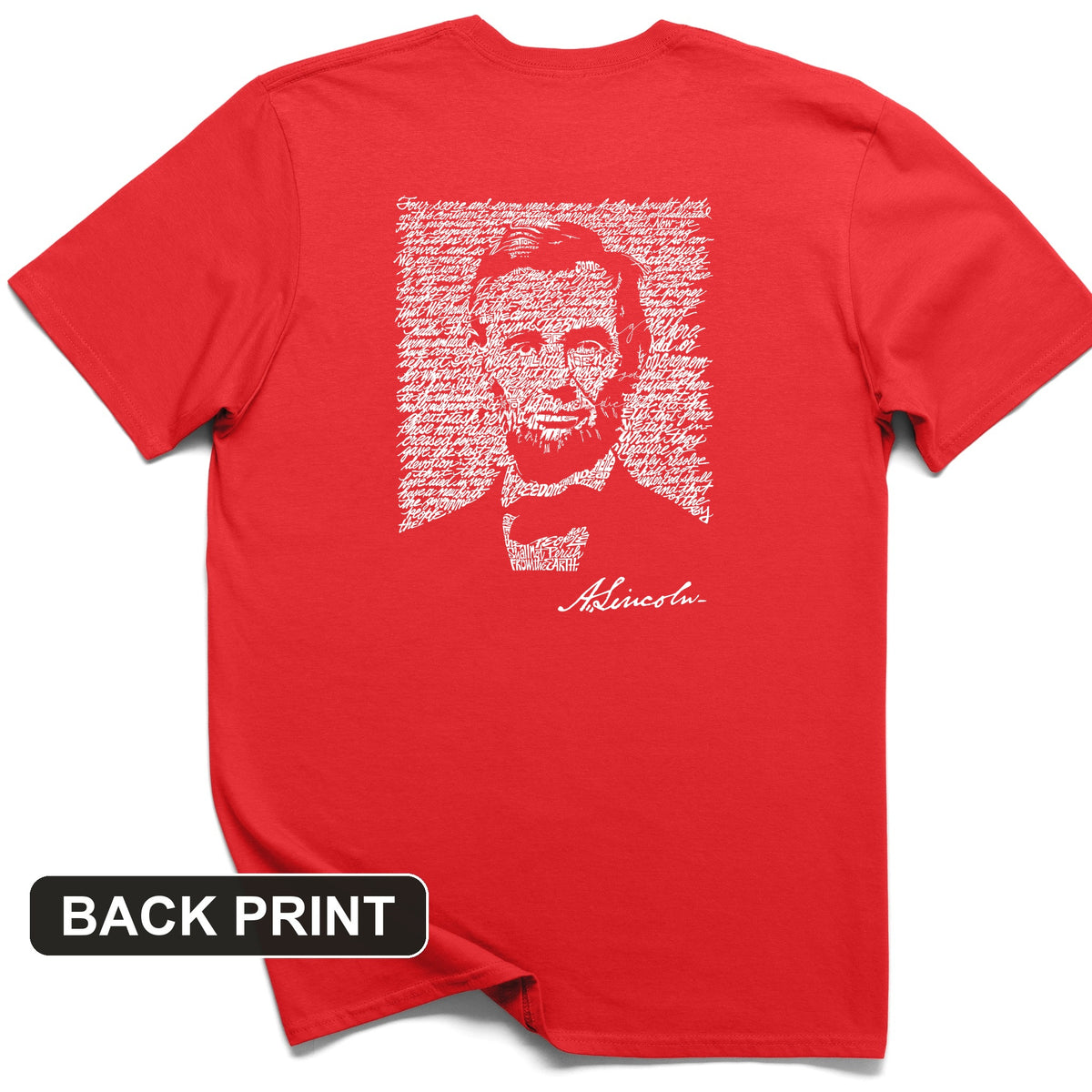 Gettysburg Address Back Print T-Shirt