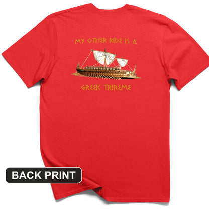 Greek Trireme Back Print T-Shirt