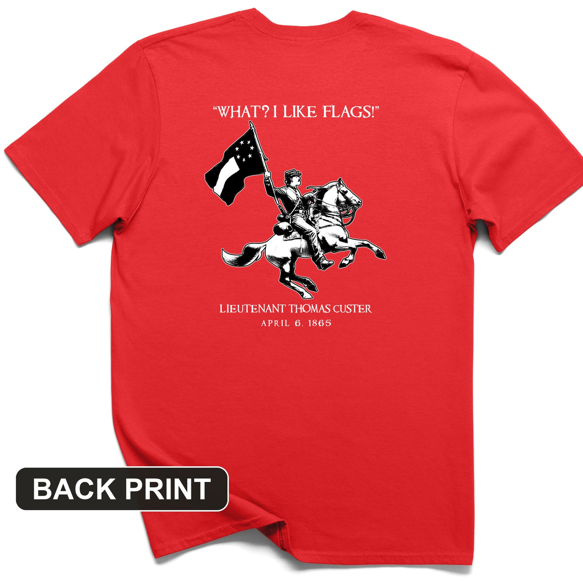 I Like Flags Back Print T-Shirt
