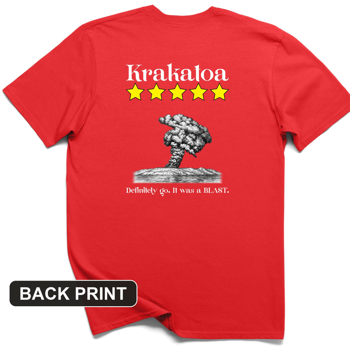 Krakatoa 5 Star Back Print T-Shirt