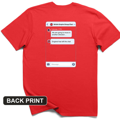 Left the Chat Back Print T-Shirt