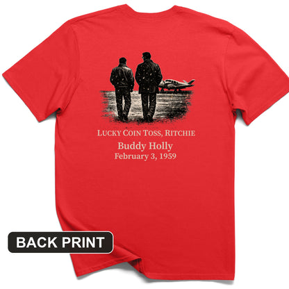 Lucky Coin Toss Back Print T-Shirt