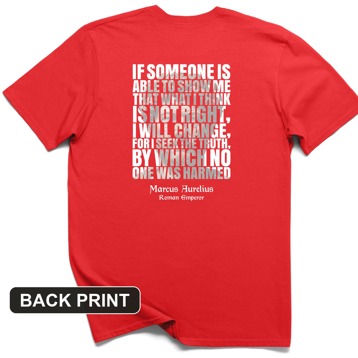 Marcus Aurelius Quote Back Print T-Shirt