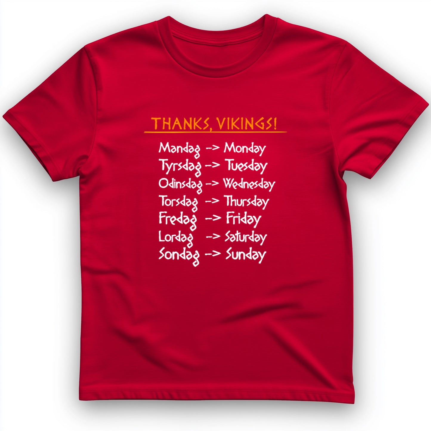 Nordic Gods Days Of The Week T-Shirt