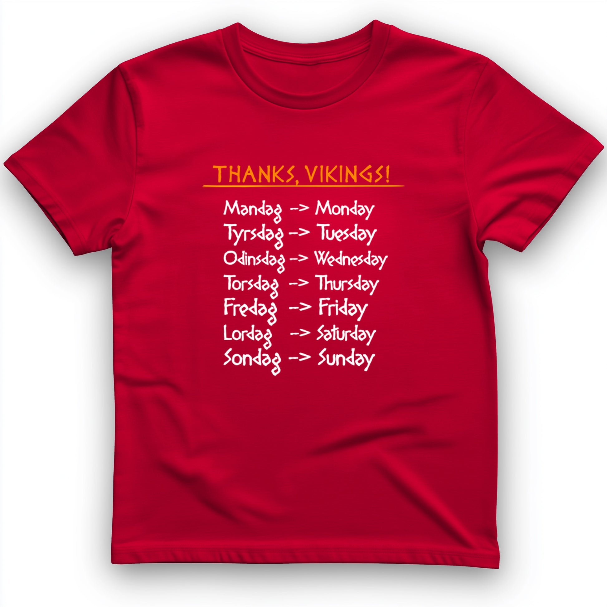 Nordic Gods Days Of The Week T-Shirt