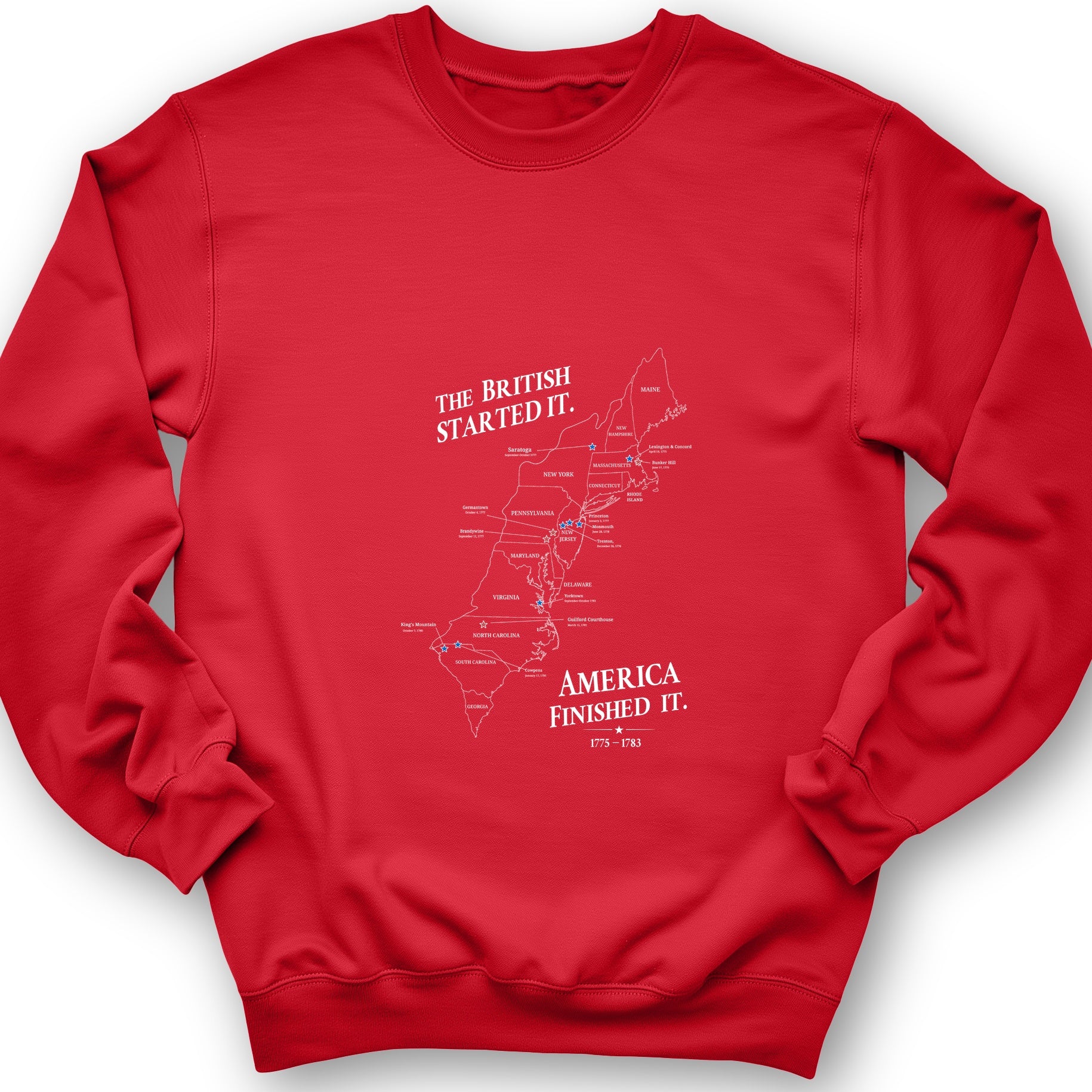 Revolutionary War Map Sweatshirt