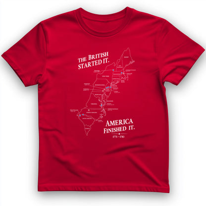 Revolutionary War Map T-Shirt