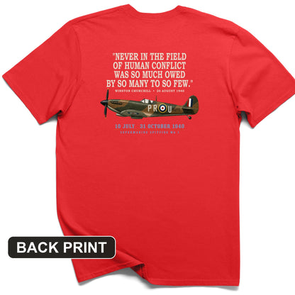 Spitfire So Few Quote Back Print T-Shirt