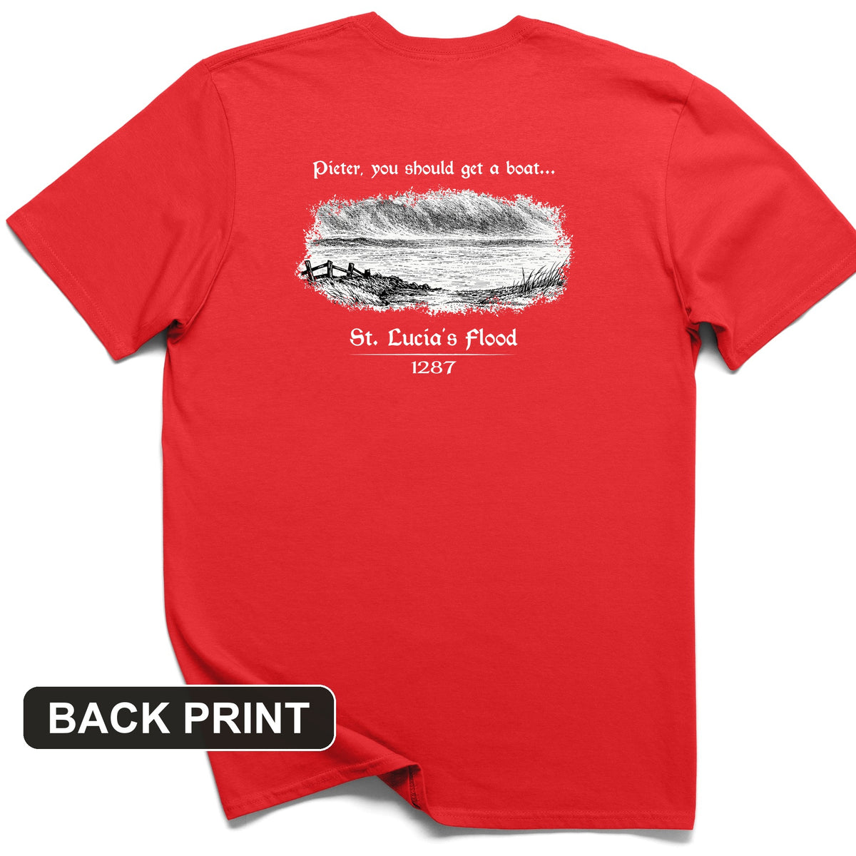 St Lucia Flood Back Print T-Shirt