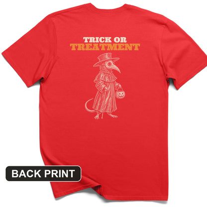 Trick Or Treatment Plague Rat Back Print T-Shirt