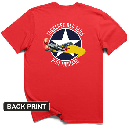 Tuskegee Red Tails Back Print T-Shirt