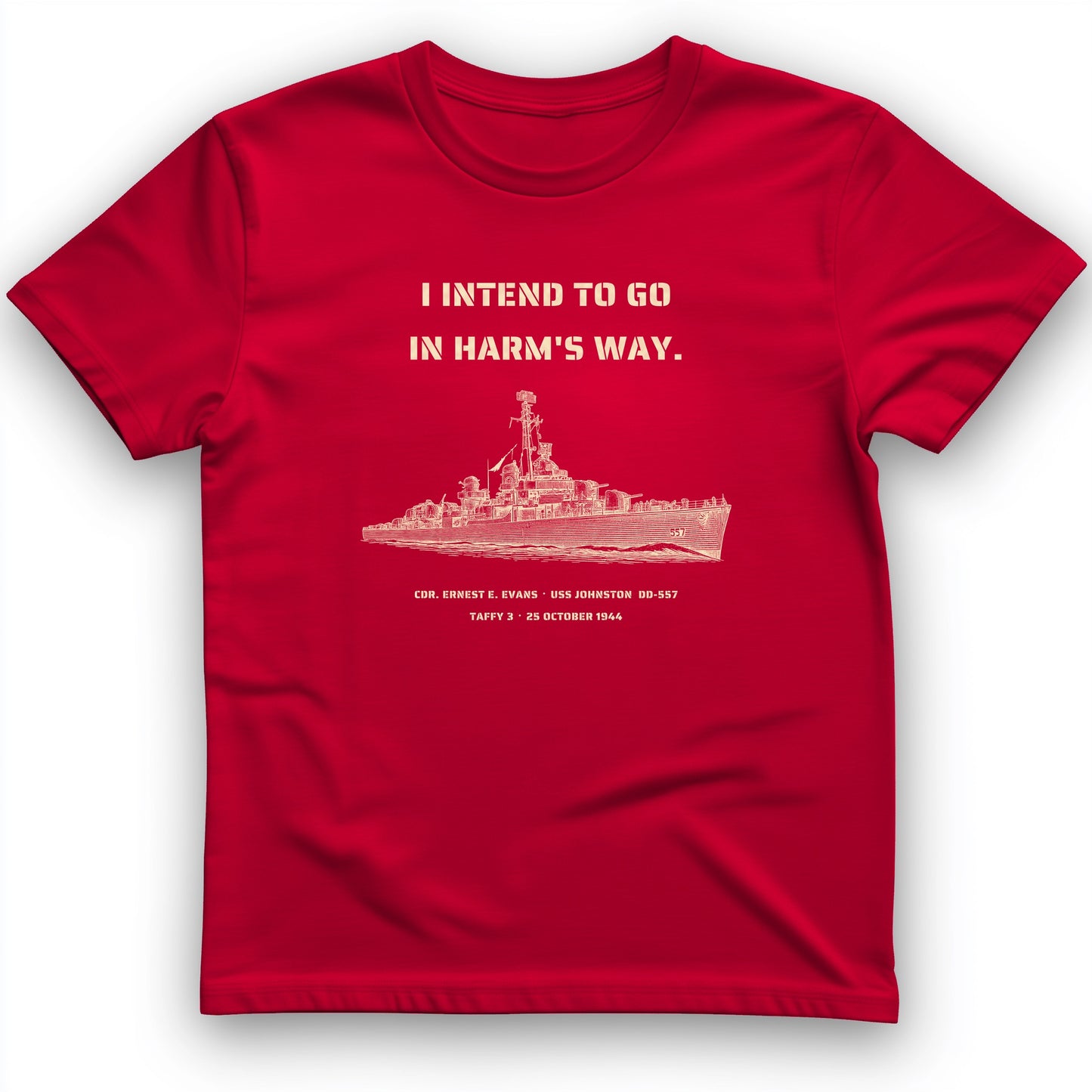 USS Johnston In Harms Way T-Shirt