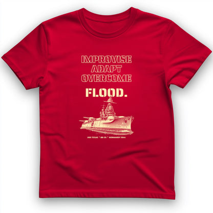USS Texas - Improvise Adapt Overcome Flood T-Shirt