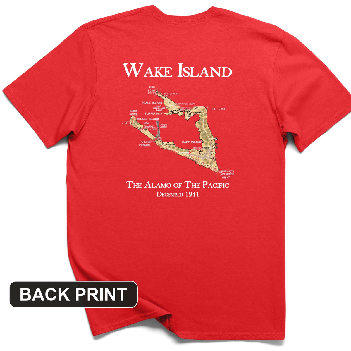 Wake Island Back Print T-Shirt
