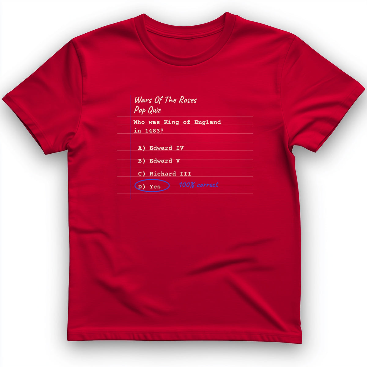 Wars Of The Roses Pop Quiz T-Shirt