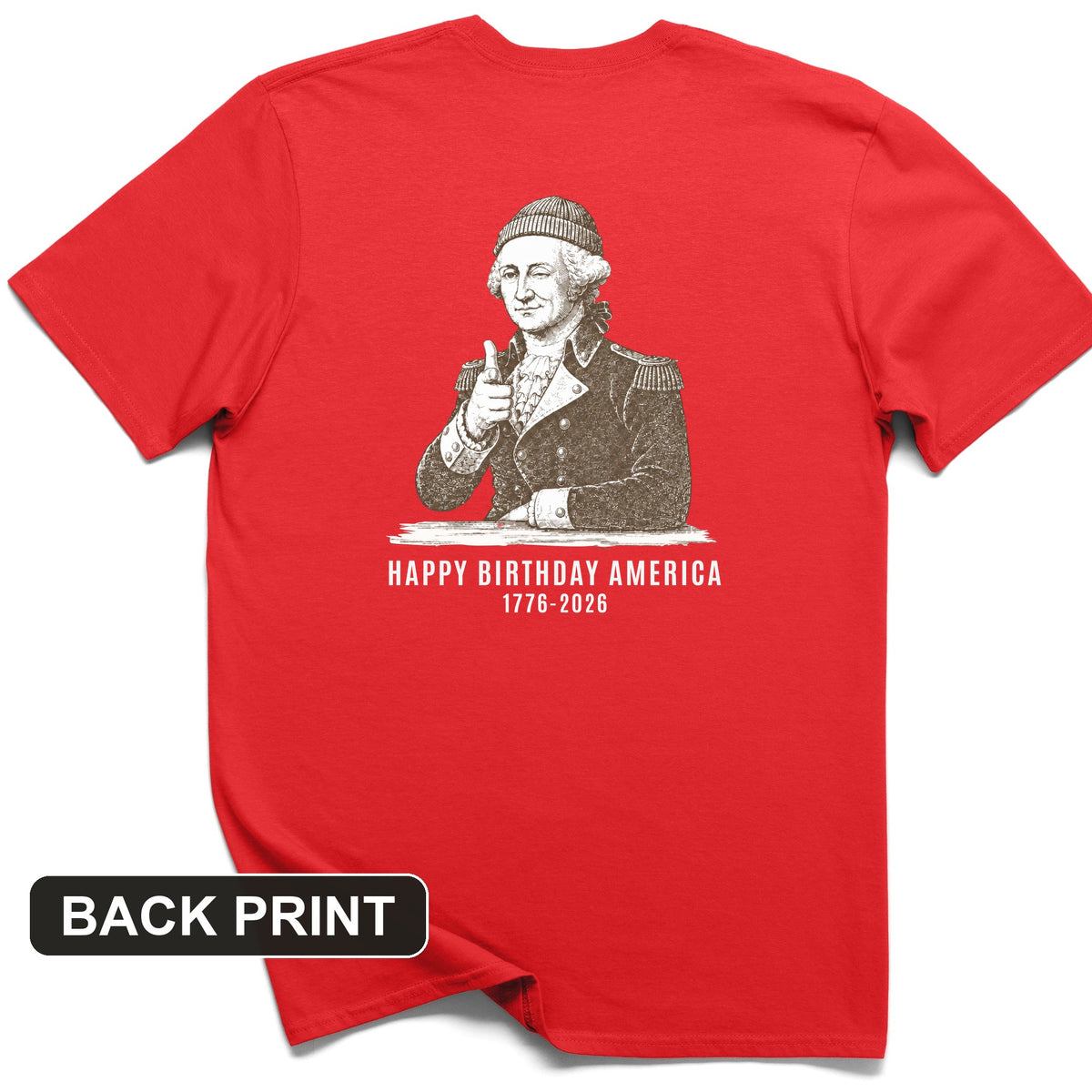 Washington Beanie Back Print T-Shirt