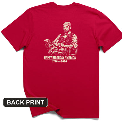 Abe Beanie Back Print T-Shirt