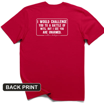 Battle of Wits Back Print T-Shirt